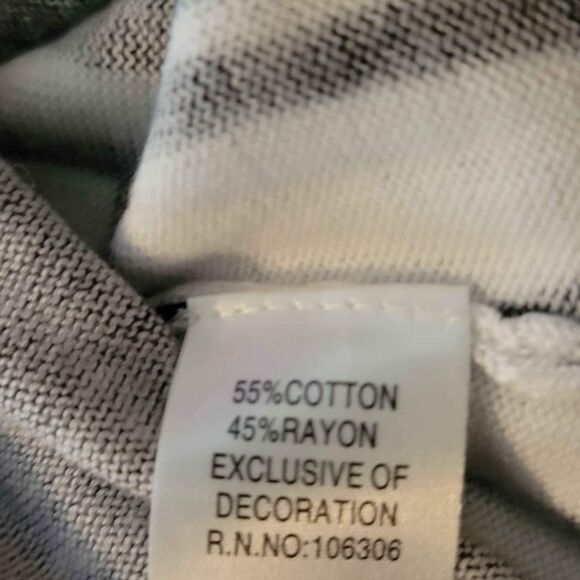 Women's Size Small Just B Black White Crewneck Cardigan with Bling - Picture 6 of 6